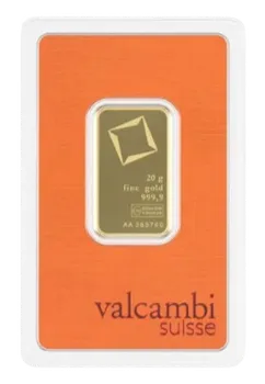 20 гр. Златно кюлче Valcambi | Minted