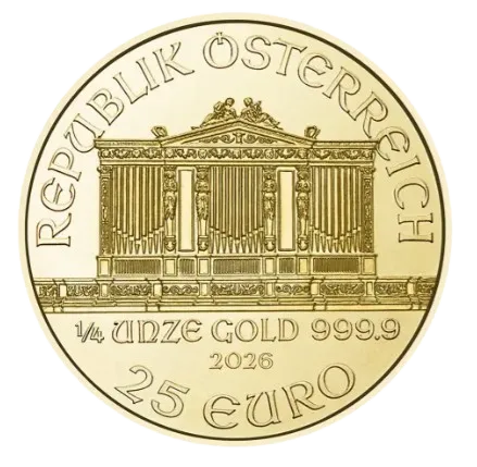 1/4 oz Златна монета Виенска Филхармония